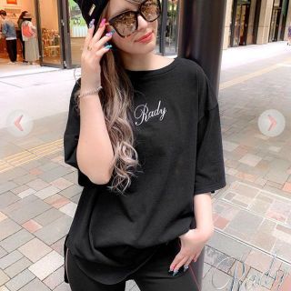 レディー(Rady)のRadyビックシルエットTシャツブラックM+メンズL(Tシャツ(半袖/袖なし))