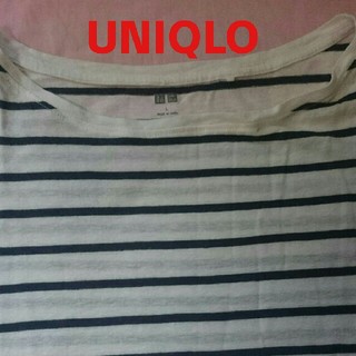 ユニクロ(UNIQLO)のUNIQLO ノースリーブボーダーTシャツ 麻混(Tシャツ(半袖/袖なし))