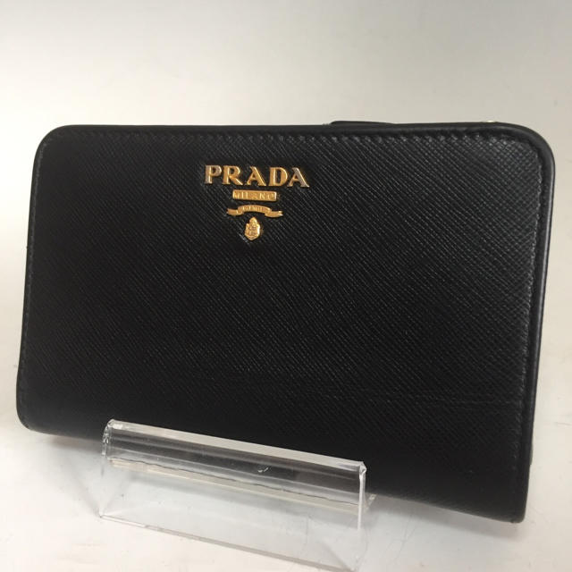 PRADA - PRADA サフィアーノ 黒 折り財布 プラダ L字ファスナーの通販 by プロフ必読お願いします。｜プラダならラクマ