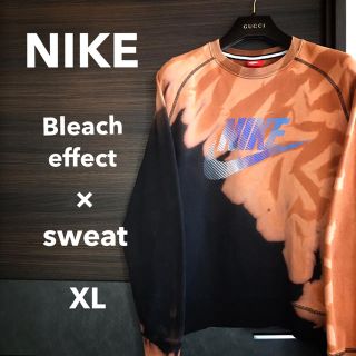 ナイキ(NIKE)の【激レア1点物】NIKE ビッグロゴ×ブリーチエフェクト スウェット【XL】(スウェット)