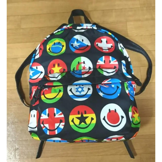 新品☆モスキーノMOSCHINO☆リュックサック☆バックパック☆国旗柄スマイル