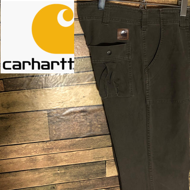 carhartt(カーハート)の【激レア】カーハート ペインターパンツ　ロゴワッペン有り☆人気のカーキ☆90s☆ メンズのパンツ(ペインターパンツ)の商品写真