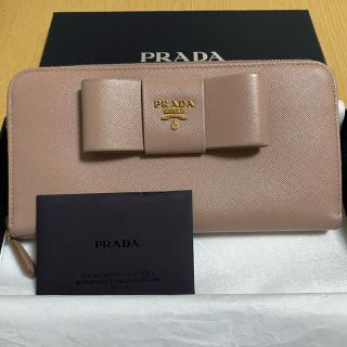 プラダ(PRADA)のPRADA プラダ リボン 長財布 CAMMEO 美品(財布)