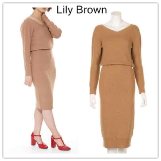 美品☆LilyBrownニットワンピ