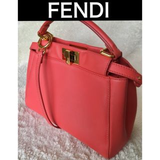 フェンディ(FENDI)の【Nooon様専用】鑑定済★フェンディ ミニ ピーカブー 本革 バッグ ブランド(ハンドバッグ)