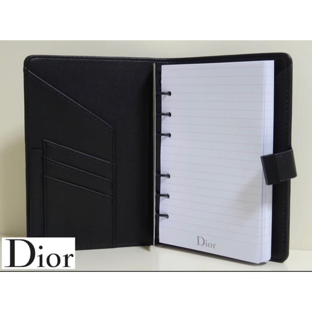 ☆新品☆送料無料☆DIORディオールシステム手帳カバー☆ブラック☆BOX付☆