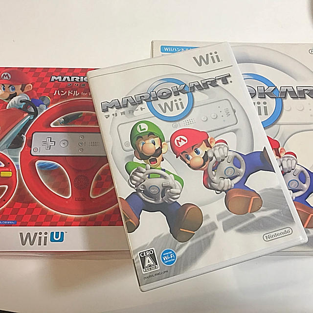 Wii - マリオカートwiiハンドルセットの通販 by ts shop｜ウィーならラクマ