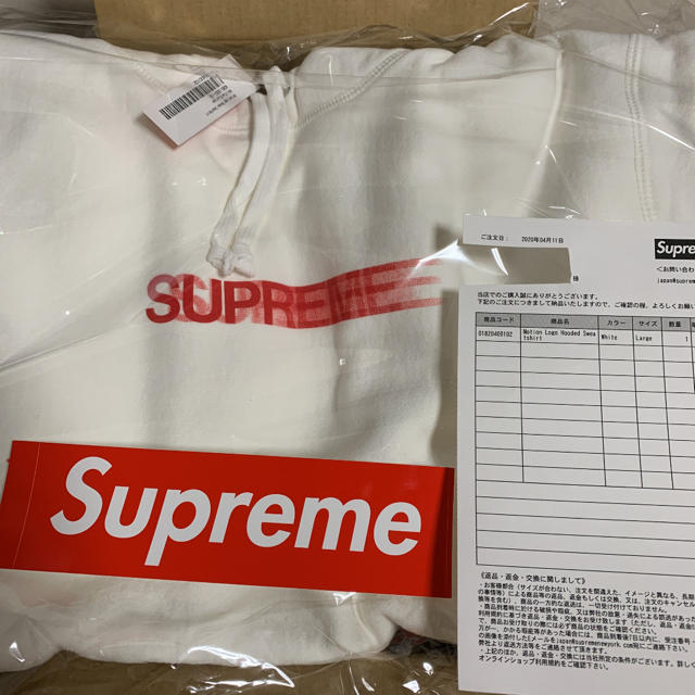 白Lサイズ Motion Logo Hooded Sweatshirt - mamuterestaurante.com.br supreme motion logo hooded l large