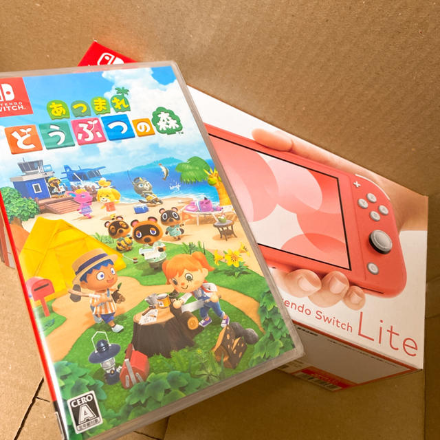 任天堂 Switch lite コーラルピンク どうぶつの森セット