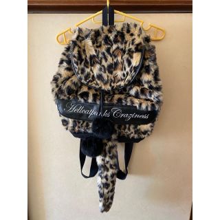 ヘルキャットパンクス(HELLCATPUNKS)のHELLCATPANKSカバン【ヒョウ柄リュック】【美品】(リュック/バックパック)