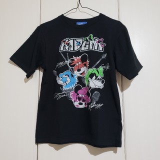 ディズニー(Disney)のディズニー ロックTシャツ ブラック S(Tシャツ(半袖/袖なし))