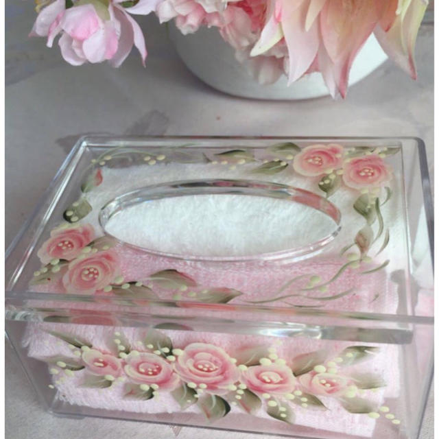 トールペイント 作品 薔薇柄ティッシュボックス | www.ishela.com.br