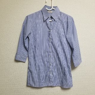 オリヒカ(ORIHICA)の【美品】ストライプ七分袖シャツ(シャツ/ブラウス(長袖/七分))