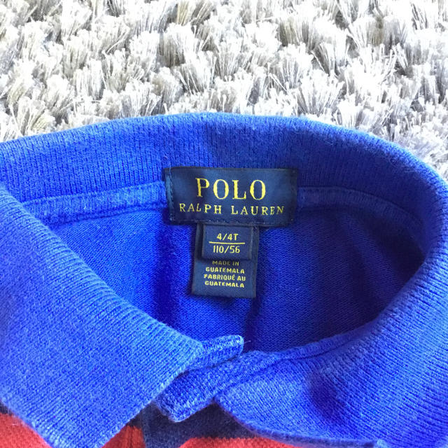 POLO RALPH LAUREN(ポロラルフローレン)のラルフローレン　カラフルボーダーポロシャツ110 4T キッズ/ベビー/マタニティのキッズ服男の子用(90cm~)(Tシャツ/カットソー)の商品写真