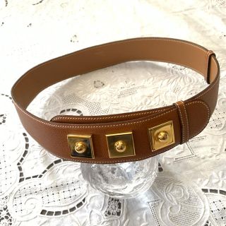 エルメス(Hermes)のHERMES ベルト70 ベージュ　極々美品(ベルト)