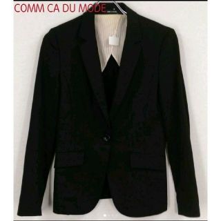 コムサデモード(COMME CA DU MODE)のCOMM CA DU MODE　美品　上質感　レディース　背抜き　本切羽　春にも(テーラードジャケット)