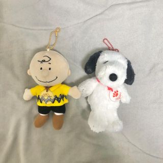 ピーナッツ(PEANUTS)のチャーリーブラウン　スヌーピー　ぬいぐるみバッチ(ぬいぐるみ)