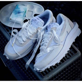 ナイキ(NIKE)のSacai × Nike LDWaffle white 27cm 新品未使用(スニーカー)