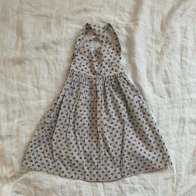 Bonpoint(ボンポワン)のbonpoint エプロンワンピース　3Y キッズ/ベビー/マタニティのキッズ服女の子用(90cm~)(ワンピース)の商品写真