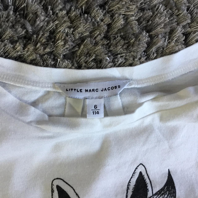 MARC JACOBS(マークジェイコブス)のお値下げ！　リトルマークジェイコブス　シマウマ長Tシャツ　114サイズ キッズ/ベビー/マタニティのキッズ服女の子用(90cm~)(Tシャツ/カットソー)の商品写真