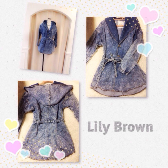 Lily Brown(リリーブラウン)のデニムトレンチコート レディースのジャケット/アウター(Gジャン/デニムジャケット)の商品写真