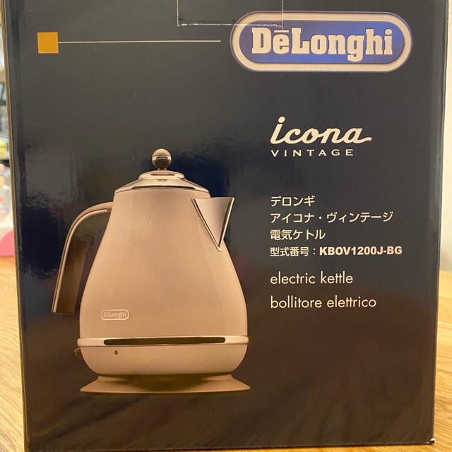 DeLonghi(デロンギ)のデロンギ アイコナ・ヴィンテージ ドルチェベージュ KBOV1200J-BG スマホ/家電/カメラの生活家電(電気ケトル)の商品写真