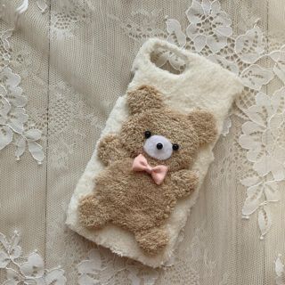 おなかぽっこりくまちゃん iPhoneケース ハンドメイド(iPhoneケース)