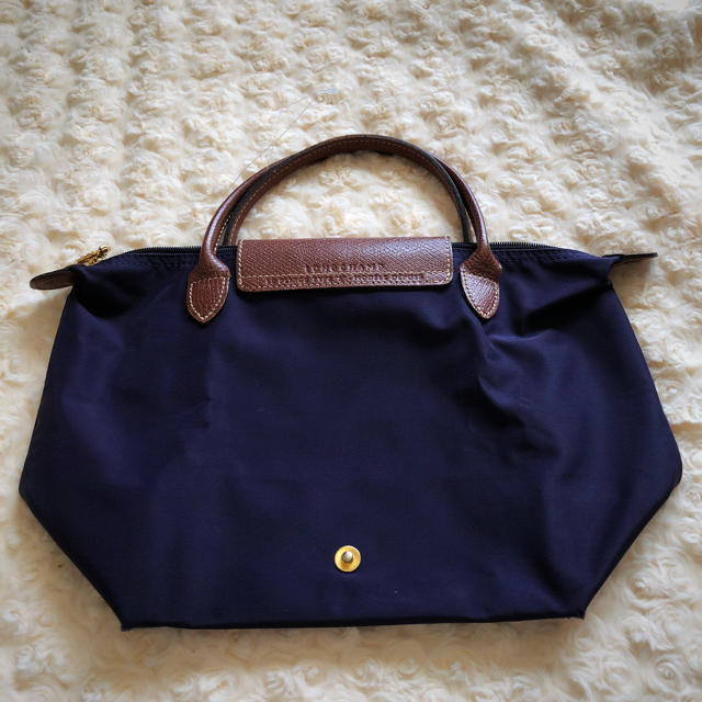 LONGCHAMP(ロンシャン)のロンシャン☆トートバッグ ナイロン,紫色  ブラウン革 レディースのバッグ(トートバッグ)の商品写真