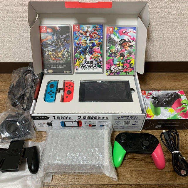 Nintendo Switch(ニンテンドースイッチ)のニンテンドーSwitch 本体 旧型 ソフト プロコン 中古 エンタメ/ホビーのゲームソフト/ゲーム機本体(家庭用ゲーム機本体)の商品写真