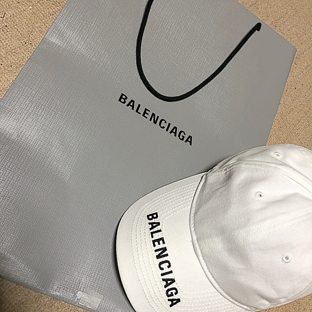 BALENCIAGA CAP ホワイト L58cmメンズ