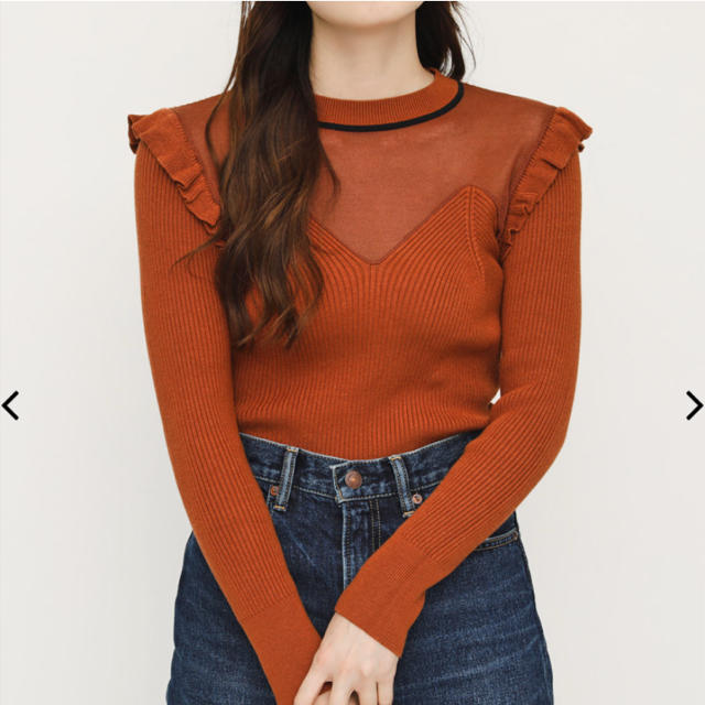 SLY(スライ)のslyトップス　MULTI COLOR FRILL HG TOPS レディースのトップス(ニット/セーター)の商品写真