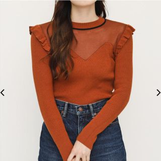 スライ(SLY)のslyトップス　MULTI COLOR FRILL HG TOPS(ニット/セーター)