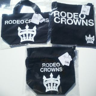 ロデオクラウンズワイドボウル(RODEO CROWNS WIDE BOWL)の新品未使用990ブラック3点セット(トートバッグ)