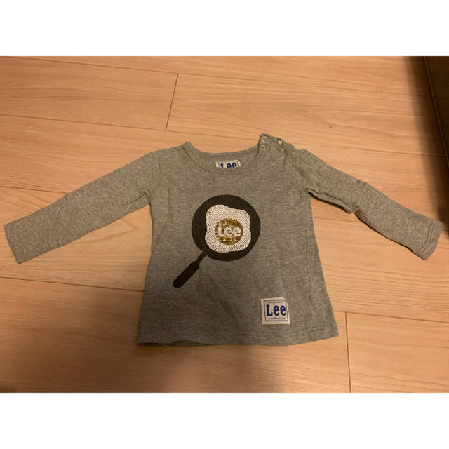 Lee(リー)のLee グレー　スパンコール　ロンT  キッズ　90 キッズ/ベビー/マタニティのキッズ服女の子用(90cm~)(Tシャツ/カットソー)の商品写真