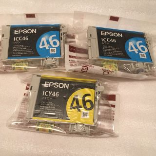 エプソン(EPSON)のエプソン　インクカートリッジ　ICY46 イエロー　ICC46 シアン　計3個(オフィス用品一般)