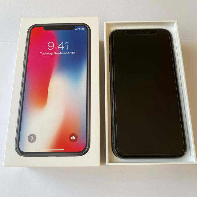 iPhoneX 256GB スペースグレイ　SIMフリースマートフォン/携帯電話