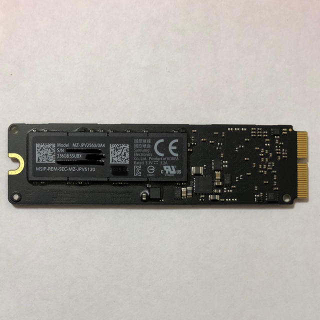 Apple 純正 SSD 256GB 2013-2015 超高速版Late2014容量