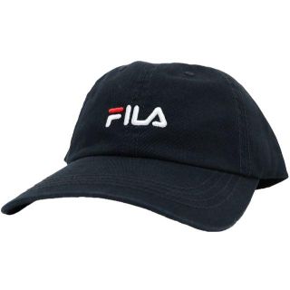 フィラ(FILA)のFILA フィラ キャップ コットン ロゴ刺繍 洗濯機洗い可能★ブラック【新品】(キャップ)