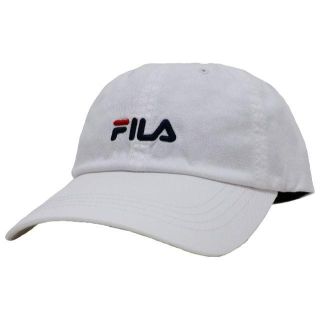 フィラ(FILA)のFILA フィラ キャップ コットン ロゴ刺繍 洗濯機洗い可能★ホワイト【新品】(キャップ)