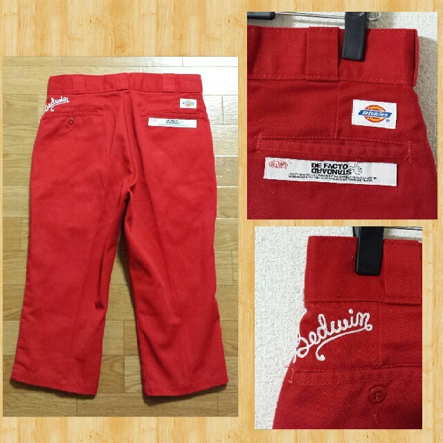 BEDWIN(ベドウィン)の定価16500円 BEDWIN Dickies クロップドパンツ RED メンズのパンツ(ワークパンツ/カーゴパンツ)の商品写真