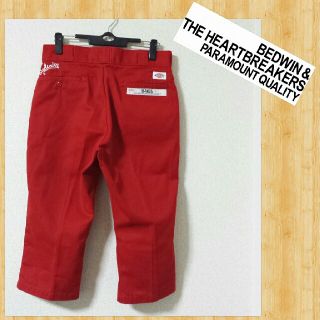 ベドウィン(BEDWIN)の定価16500円 BEDWIN Dickies クロップドパンツ RED(ワークパンツ/カーゴパンツ)