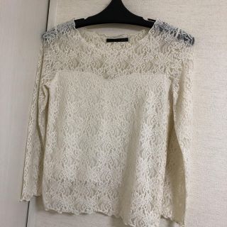 ヘザー(heather)の値下げしました　Heather トップス　オフホワイト　フリーサイズ (カットソー(長袖/七分))