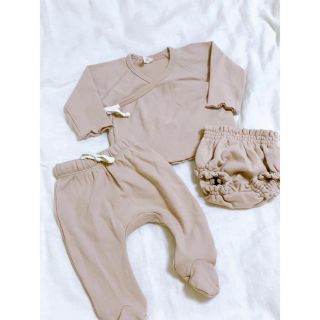 キャラメルベビー&チャイルド(Caramel baby&child )のQUINCY MAE＿KIMONO TOP+FOOTED PANT SET(パンツ)