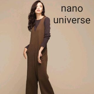 ナノユニバース(nano・universe)の【状態良好】ナノ・ユニバース　オールインワン　サロペット　モカグレージュ　M(サロペット/オーバーオール)