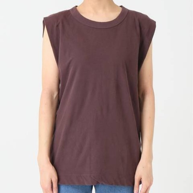 COMOLI(コモリ)のATON FRESCA TANK TOP茶系エイトンタンクトップ レディースのトップス(タンクトップ)の商品写真