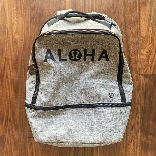 ヨガ女子に大人気ハワイ店限定 バックパック リュック ルルレモンaloha