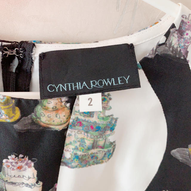 Cynthia Rowley(シンシアローリー)の*【美品】シンシアローリーケーキ柄ワンピース* レディースのワンピース(ひざ丈ワンピース)の商品写真
