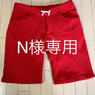 カシウエア(kashwere)の希少　カシウエア　KASHWERE 　赤　上下セットアップ(ショートパンツ)