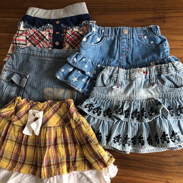 Skip Land(スキップランド)の女の子 スカート 5点セット キッズ/ベビー/マタニティのキッズ服女の子用(90cm~)(スカート)の商品写真