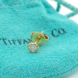 ティファニー(Tiffany & Co.)の美品 ティファニー ゴールド 1P ダイヤモンド 片耳 GC32(ピアス)